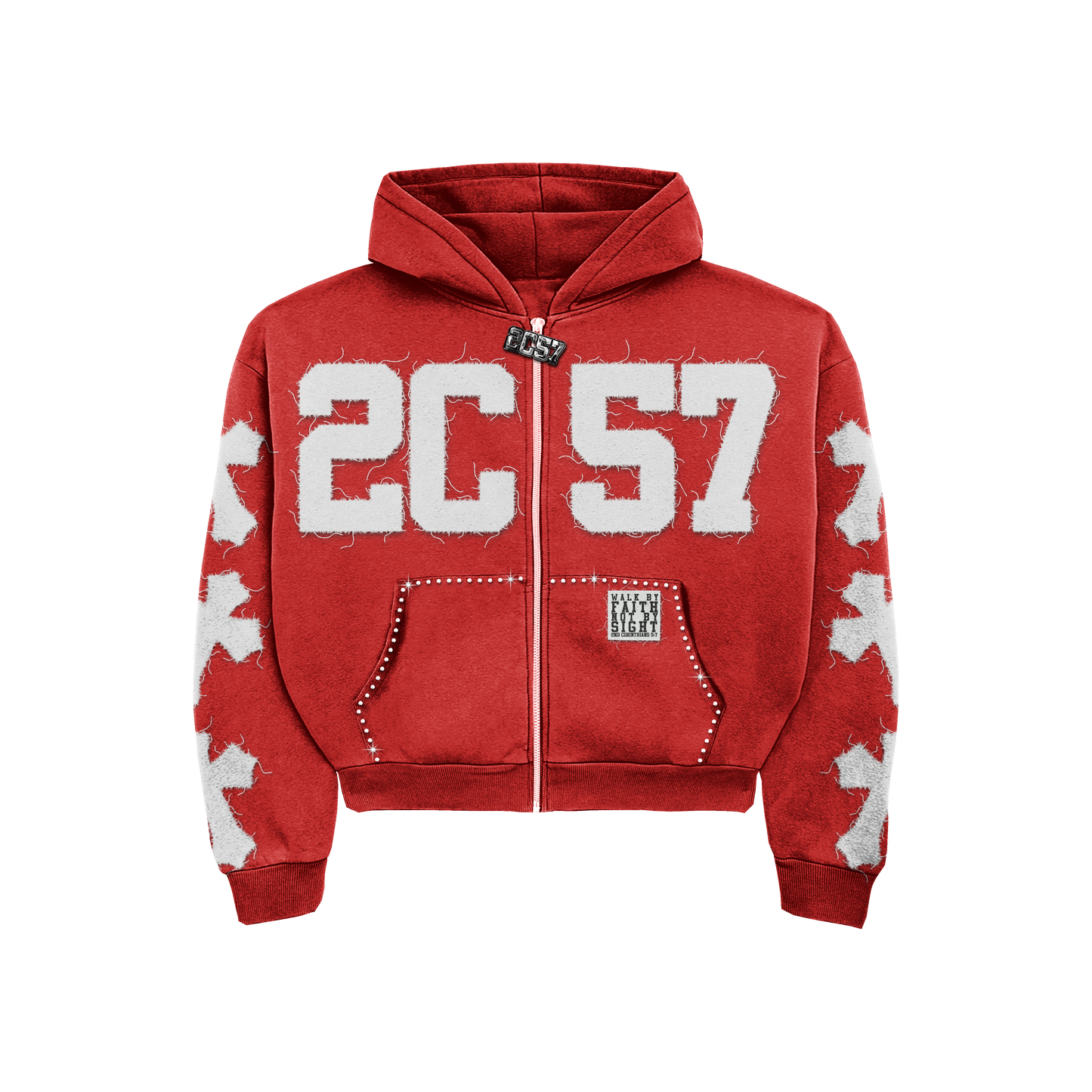 The "2nd Corinthians 5:7"  Zip-Up