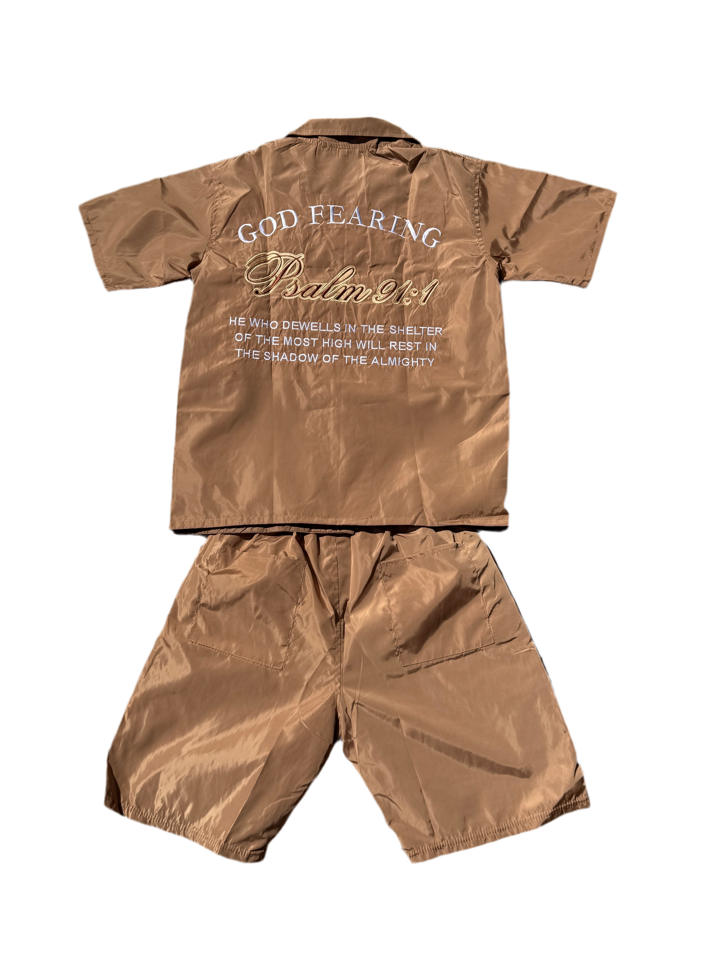 Psalm 91:1 Button Up Short Set