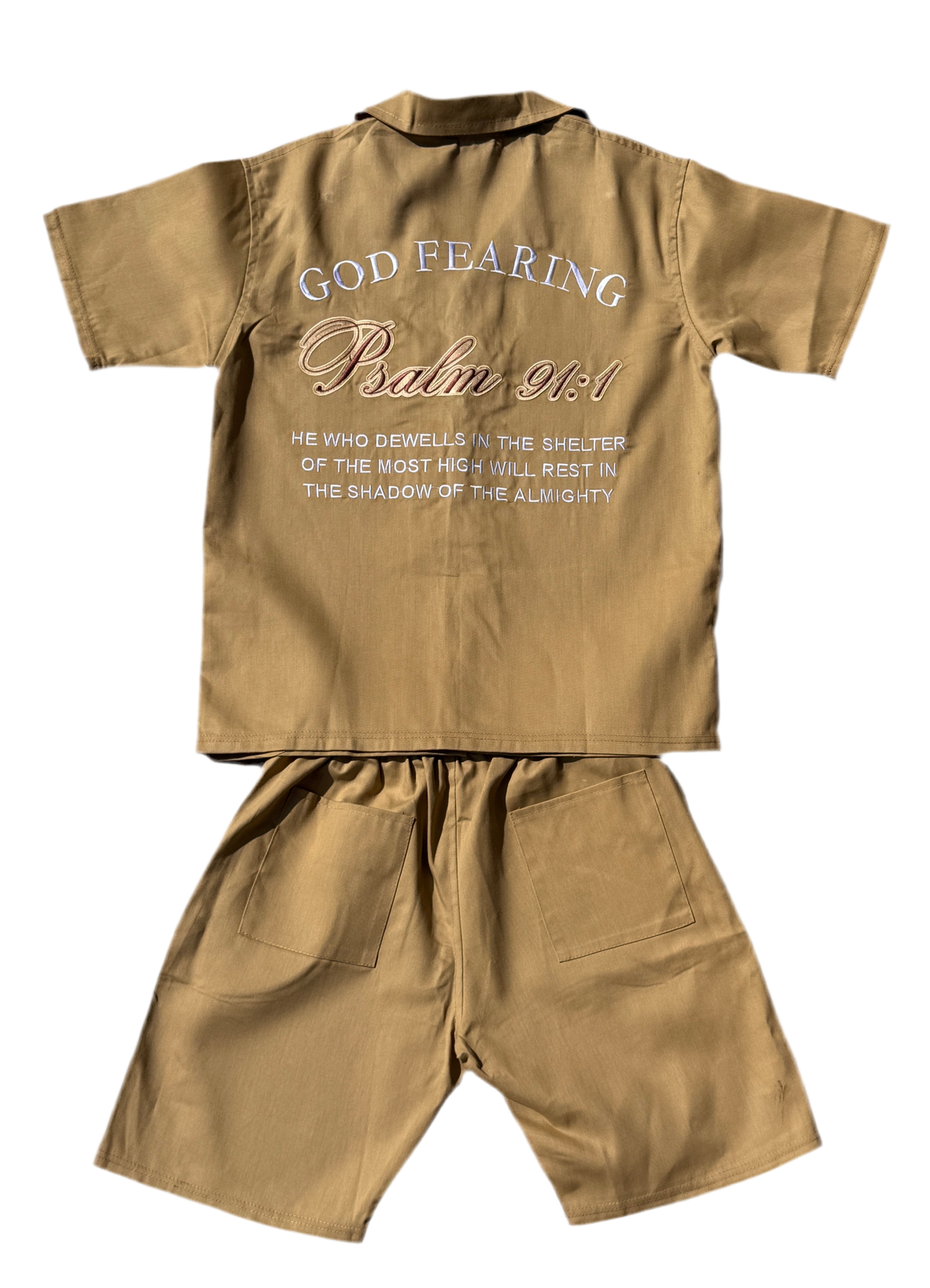Psalm 91:1 Button Up Short Set